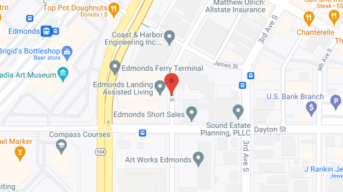 Map of the neighborhood around Edmonds Landing Retirement Community