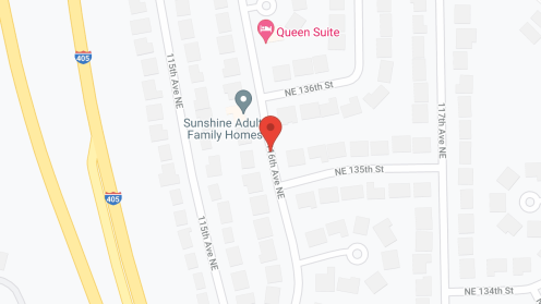 Map of the neighborhood around Sunshine Adult Family Homes