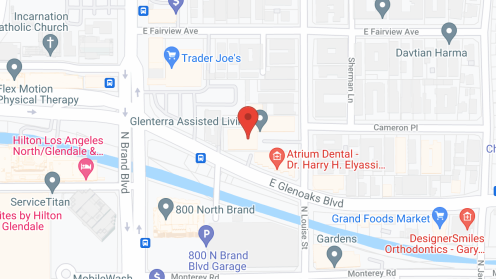 Map of the neighborhood around Glen Terra Senior Assisted Living