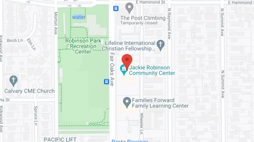 Map of the neighborhood around Jackie Robinson Senior Citizen