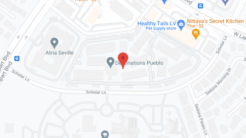 Map of the neighborhood around Destinations Pueblo