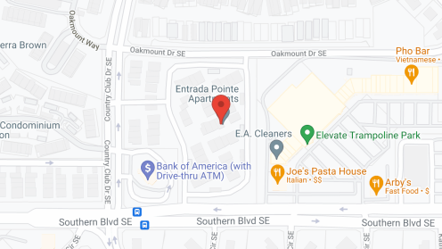 Map of the neighborhood around Entrada Pointe Apartments