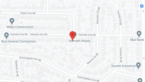Map of the neighborhood around Hannett House