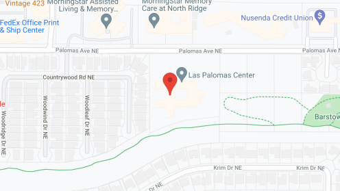 Map of the neighborhood around Las Palomas Nursing & Rehab