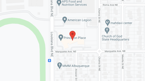 Map of the neighborhood around Albuquerque Manor