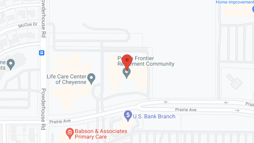 Map of the neighborhood around Pointe Frontier Retirement
