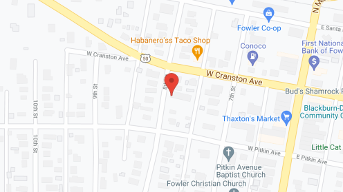 Map of the neighborhood around Fowler Manor