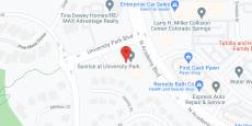 Sunrise of University Park in google map