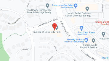 Sunrise of University Park in google map