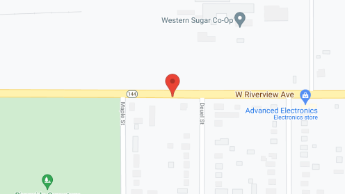 Map of the neighborhood around The Bee Hive - Ft. Morgan