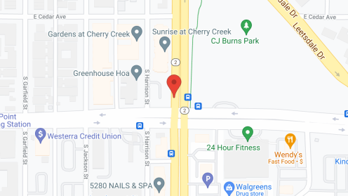 Map of the neighborhood around Sunrise of Cherry Creek