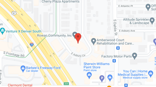 Map of the neighborhood around Rowan Community