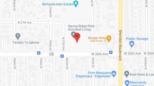 Map of the neighborhood around Spring Ridge Park Assisted Living