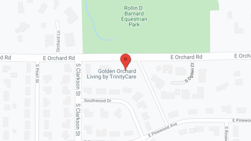 Map of the neighborhood around Golden Orchard I and II