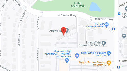 Map of the neighborhood around Amity Plaza