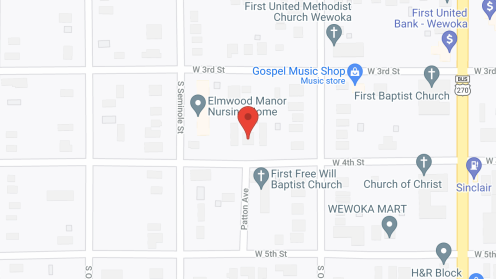 Map of the neighborhood around Wewoka Housing Authorities