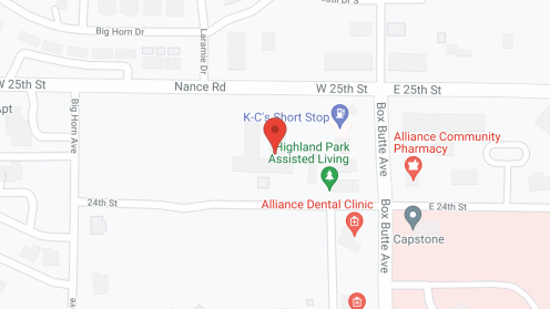 Map of the neighborhood around Highland Park Assisted Living