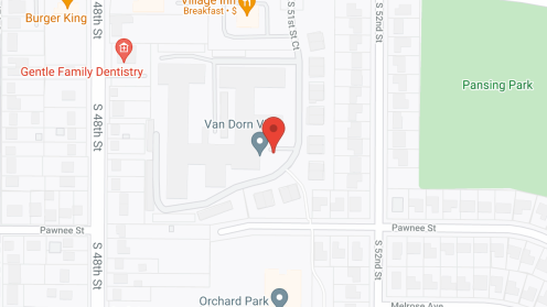 Map of the neighborhood around Van Dorn Villa