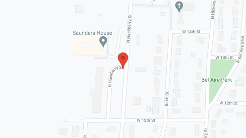 Map of the neighborhood around Saunders House
