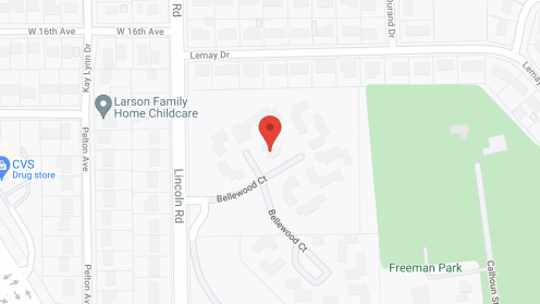 Map of the neighborhood around Bellewood Courts