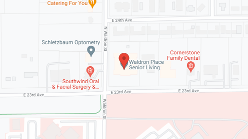 Map of the neighborhood around Waldron Place