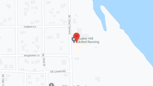 Map of the neighborhood around Quaker Hill