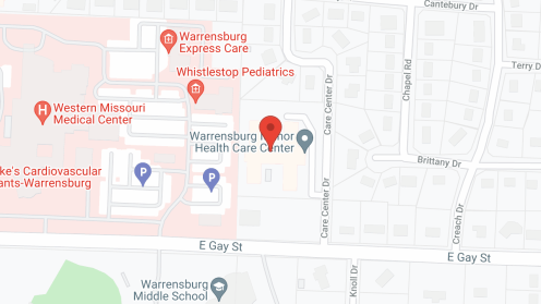 Map of the neighborhood around Warrensburg Manor Care Ctr