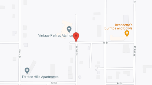 Map of the neighborhood around Vintage Park at Atchison