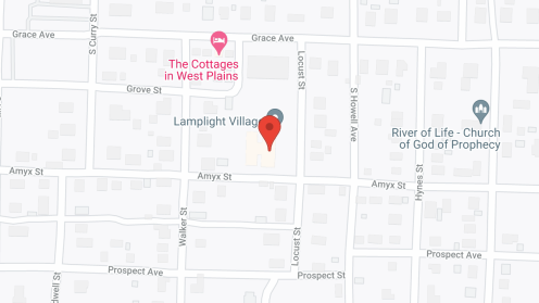 Map of the neighborhood around Lamplight Village