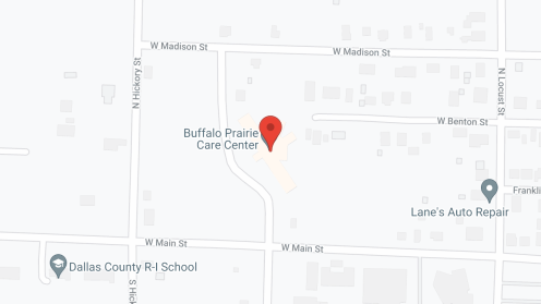 Map of the neighborhood around Buffalo Prairie Care Center