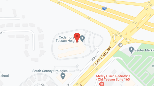 Map of the neighborhood around Cedarhurst of Tesson Heights