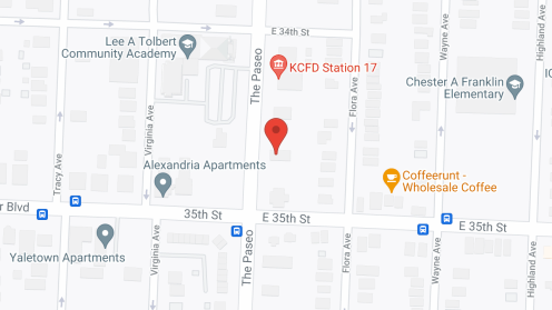 Map of the neighborhood around Thompson Care Center