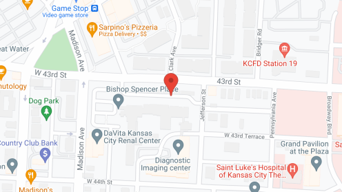 Map of the neighborhood around Bishop Spencer Place, a CCRC