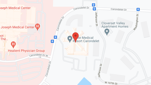 Map of the neighborhood around Carondelet Manor