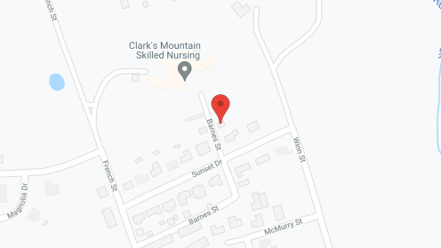Map of the neighborhood around Clark's Mountain