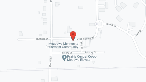 Map of the neighborhood around Meadows Mennonite Home