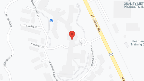 Map of the neighborhood around Lutheran Hillside Village