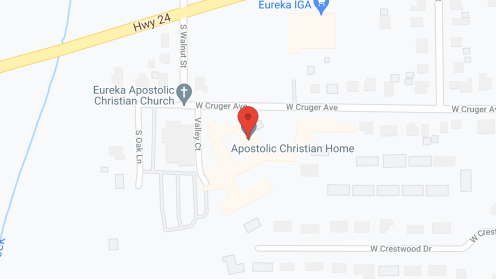 Map of the neighborhood around Apostolic Christian Home