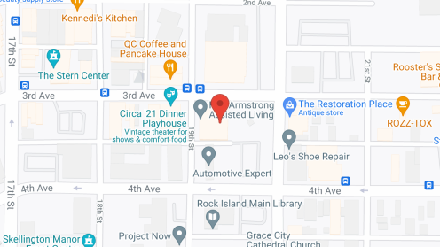 Map of the neighborhood around Fort Armstrong