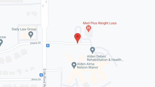 Map of the neighborhood around Nelson Debes Subacute Complex