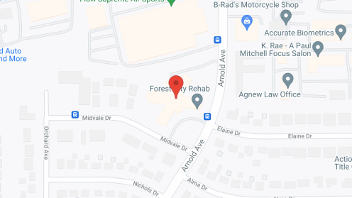 Map of the neighborhood around Fairview Nursing Plaza
