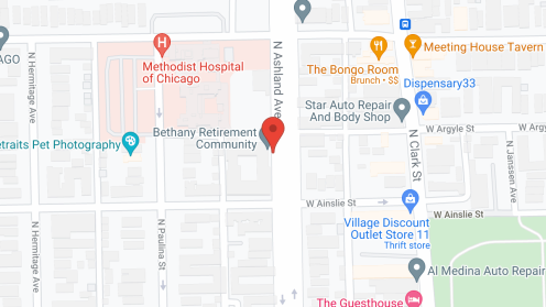 Map of the neighborhood around Thorek Retirement Community