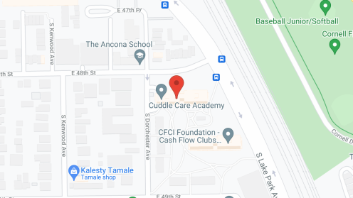 Map of the neighborhood around Harper Square Housing Co-Op