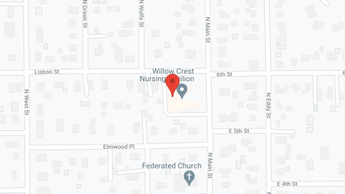 Map of the neighborhood around Willow Crest Nursing Pavillion, Ltd.