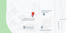 Ascension Living Bethlehem Woods Village in google map