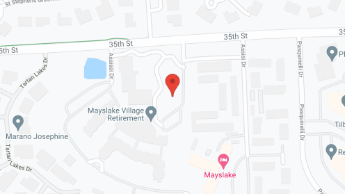 Map of the neighborhood around Mayslake Village