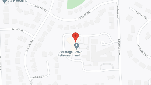 Map of the neighborhood around Saratoga Grove Retirement
