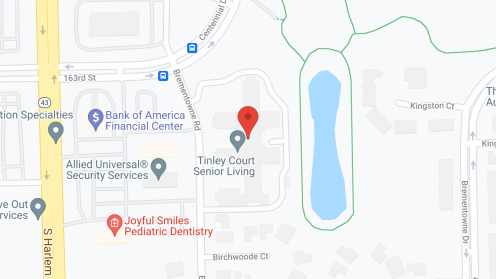 Map of the neighborhood around Tinley Court Catered Senior Living