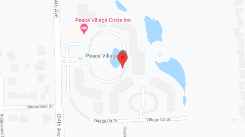 Map of the neighborhood around Peace Village a CCRC