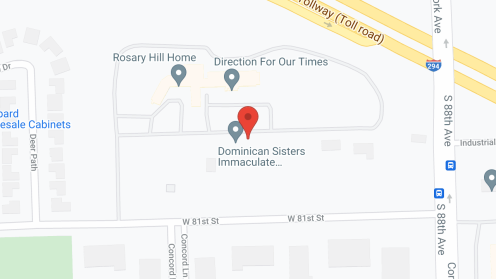 Map of the neighborhood around Rosary Hill Convalescent Home